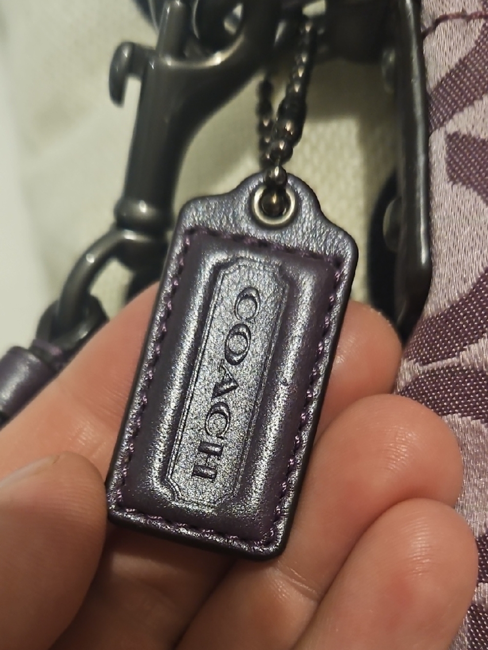 Coach Signature Crossbody Bag in Mauve And Purple - Picture 2 of 5